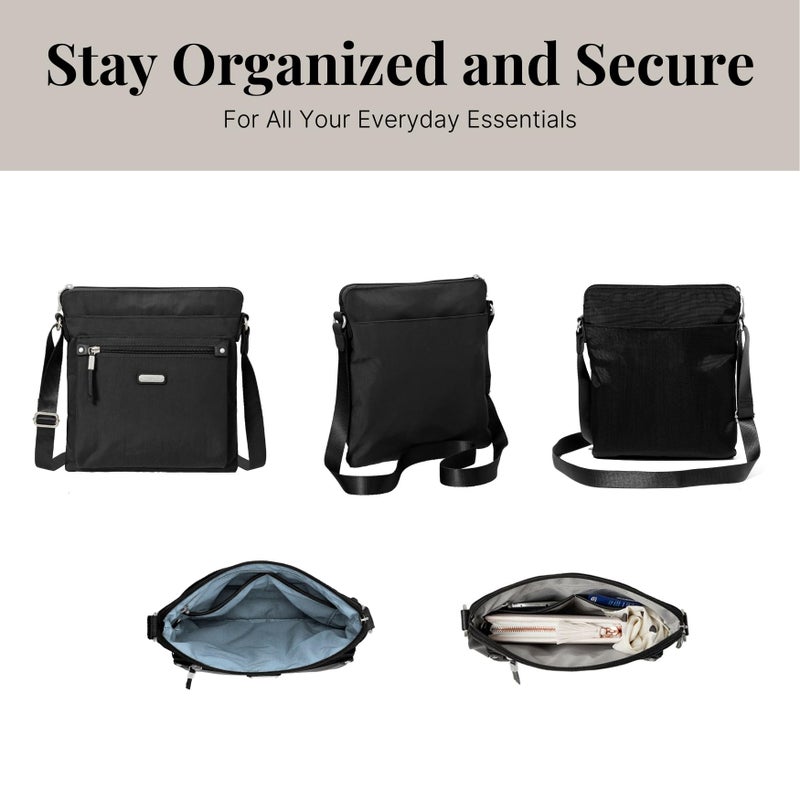 Baggallini Go Bagg with RFID Wristlet - Lightweight 10.75"x10" Travel Purse Crossbody Bag for Women - Image 5